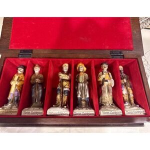 Western Masterpieces Ceramic Figurines Set Full Set Of Six In Original Box